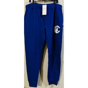 New Crooks & Castles Blue Sweatpants XL Cotton & Drawstring Waist Side Pockets